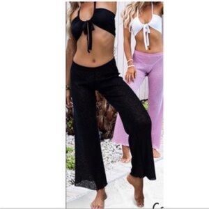 Black Women's Swim Coverup Pants